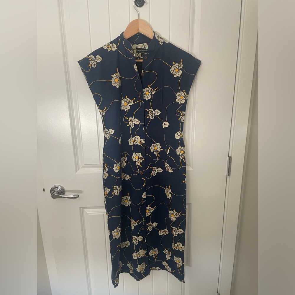 Sig Zane Navy Floral Dress